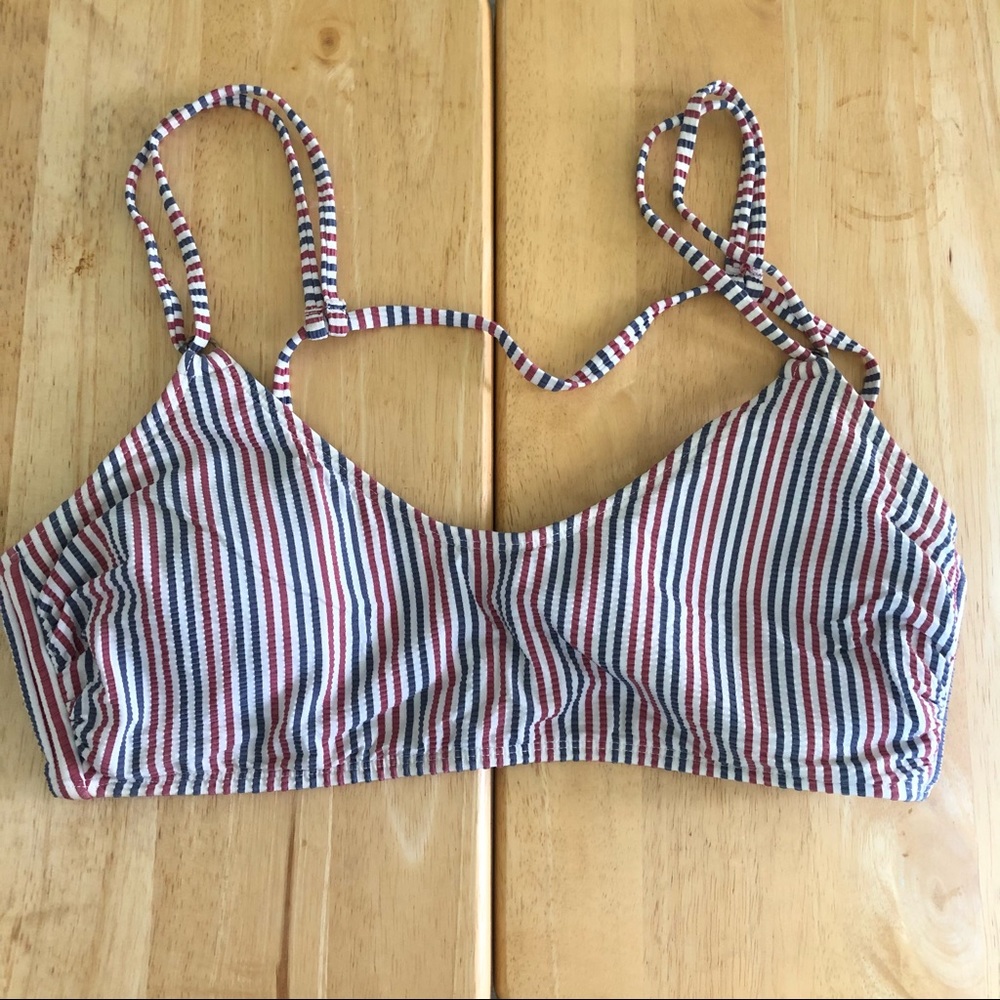 Striped bikini top